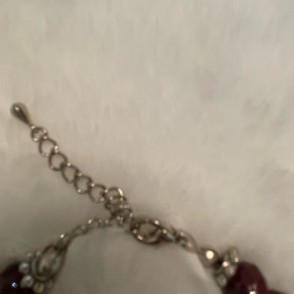 Handmade Garnet Czech Beaded Necklace - Picture 4 of 4